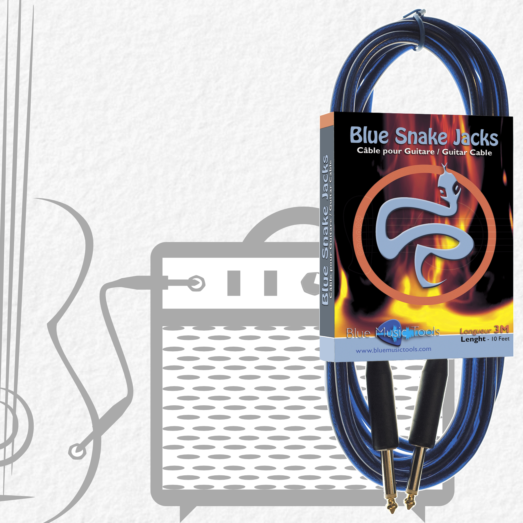 Câbles pour instruments Blue Snake Anaconda 3 mètres Câbles pour instruments Blue Snake Anaconda 3 mètres