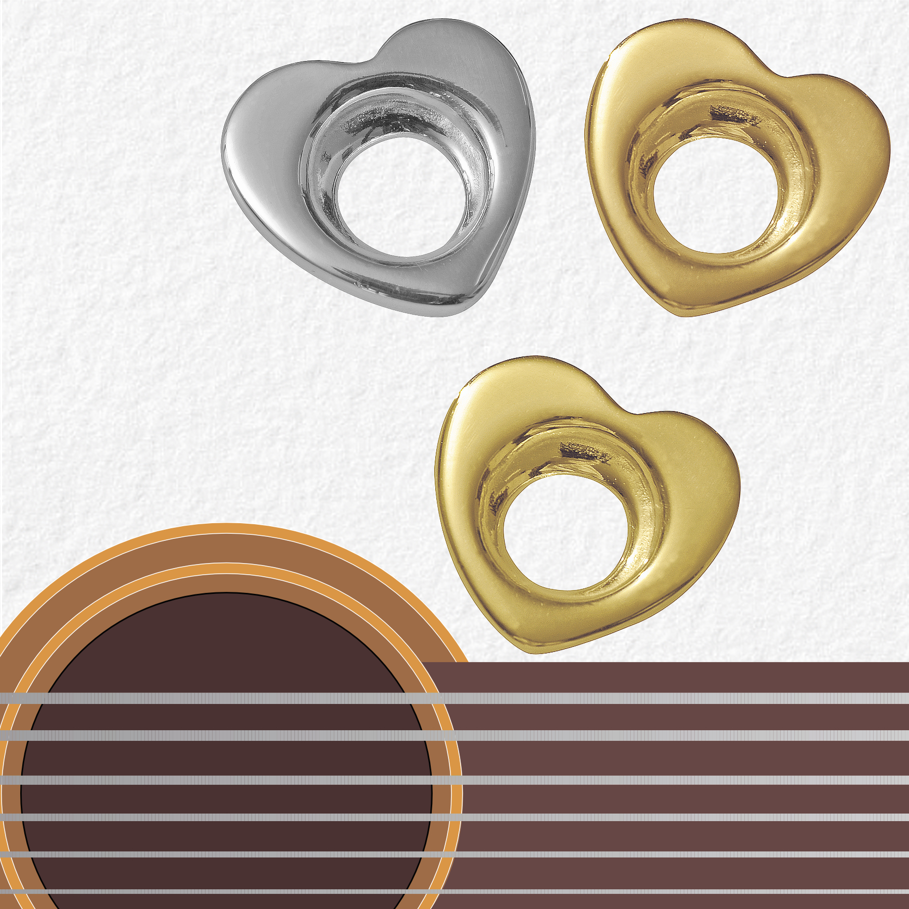 Médiators Blue Shark Big Heart Rhythm - Argent - Bronze - Laiton Médiators Blue Shark Big Heart Rhythm - Argent - Bronze - Laiton