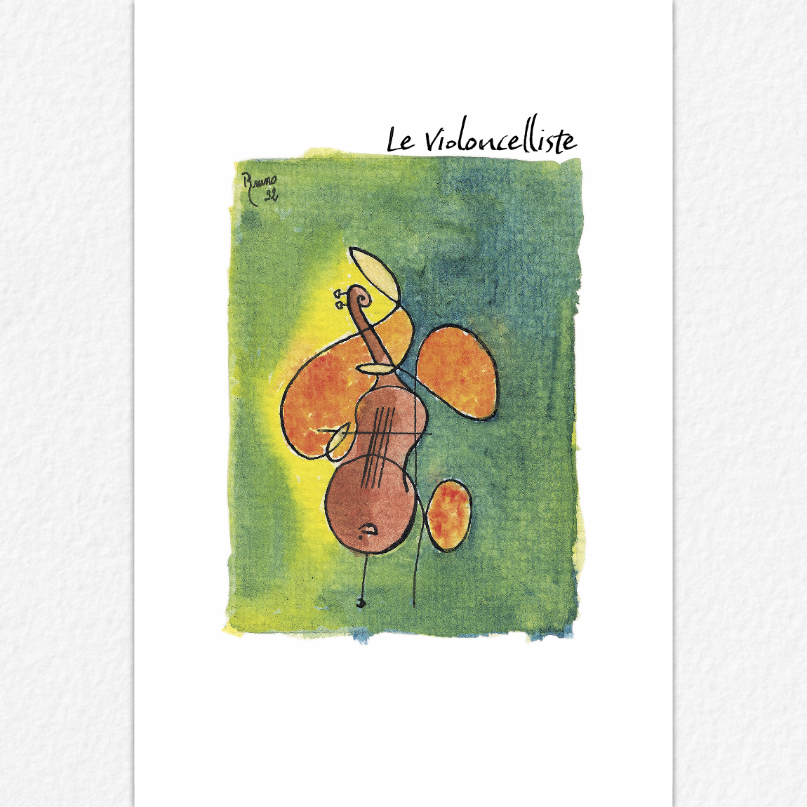 Le Violoncelliste - carte postale Le Violoncelliste - carte postale