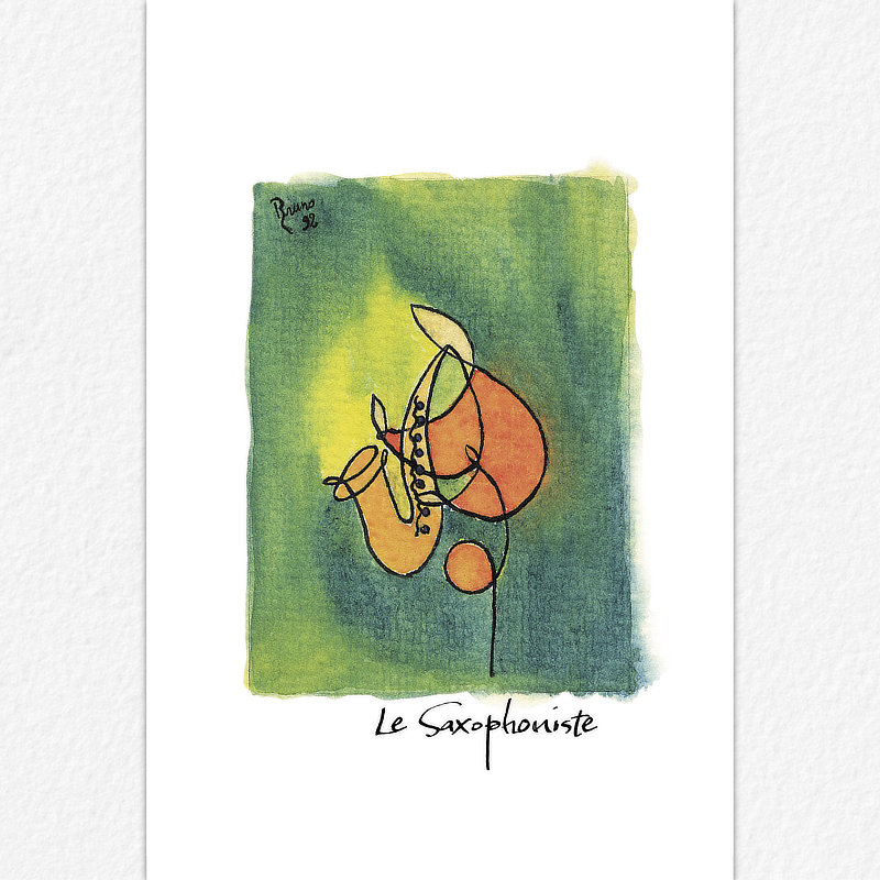 Le Saxophoniste - carte postale