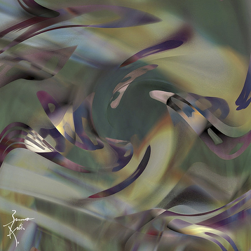 Digital painting Cosmogonie. Chronoschromaties series.