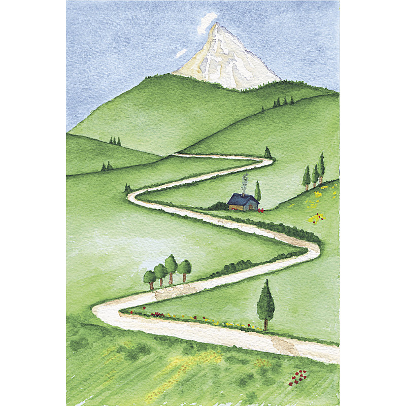 Aquarelle Le sens de la marche. Aquarelle Le sens de la marche.