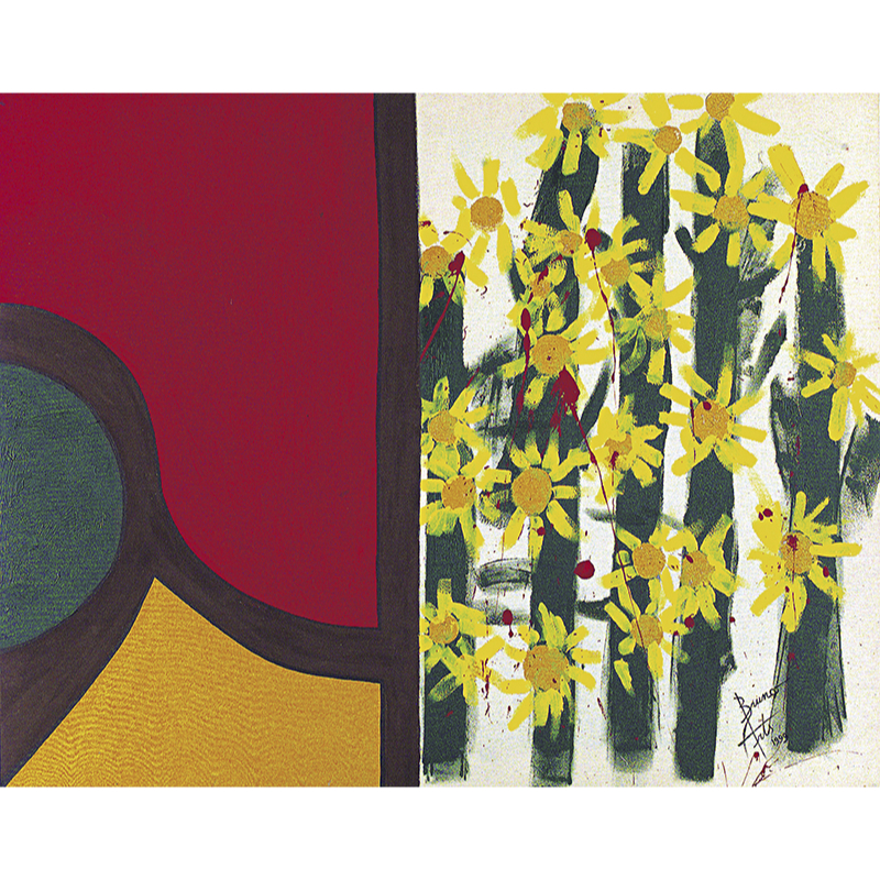 Acrylique sur toile Les tournesols saignent.
